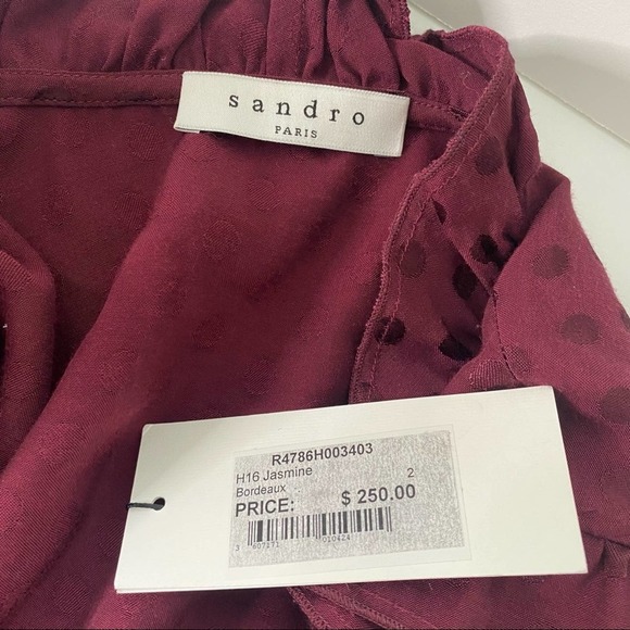 NWT Sandro Jasmine Polka Dot Print Mini Dress - Picture 6 of 8